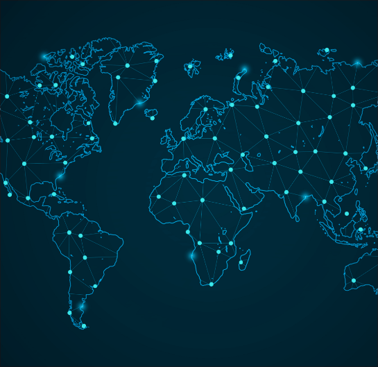 Digital map showcasing the reach of Sitetrove, providing data from trial sites across the globe.