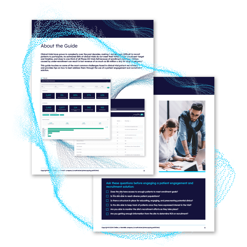 PDF preview of the A Guide to Patient Engagement and Recruitment Solutions by Citeline.