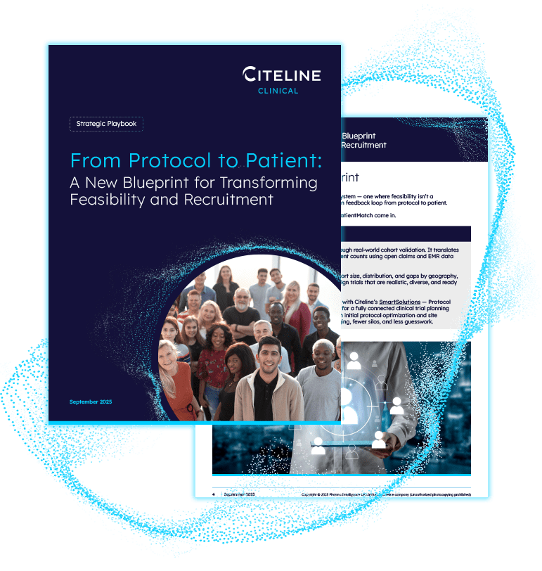 PDF preview of From Protocol to Patient: A New Blueprint for Transforming Feasibility and Recruitment strategic playbook available for download.