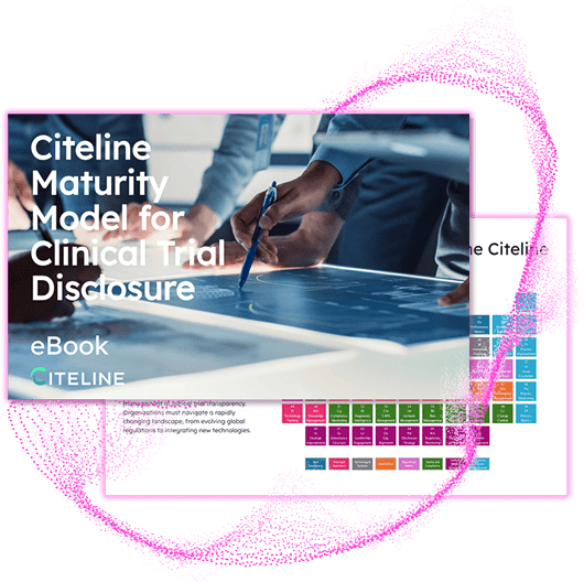 PDF preview of the Citeline Maturity Model for Clinical Trial Disclosure eBook.