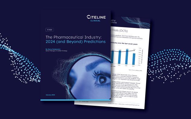 PDF preview of the 2024 Pharmaceutical Industry Predictions by Citeline.