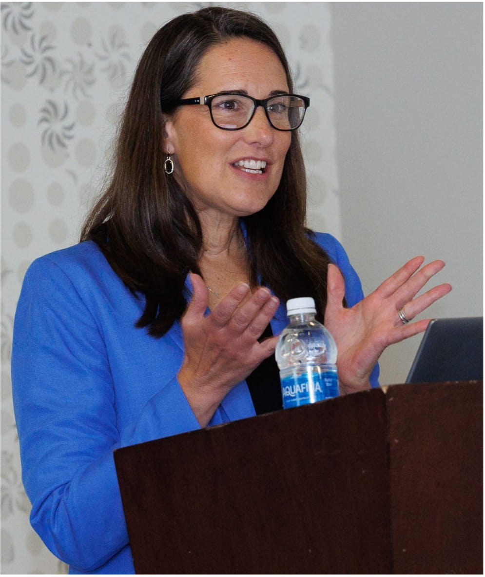 Liz McCann speaking at Citeline Elevate 2025.