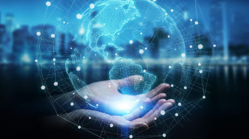 Digital globe showcasing the reach of Citeline's intelligence platform giving clients access to clinical trial feasibility and site selection.