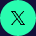 X social icon.